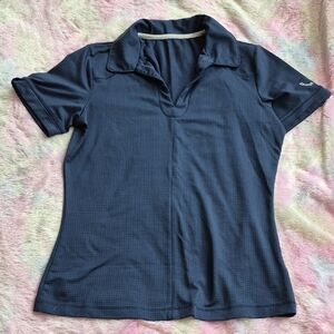 Sports Lole Dark Blue Short Sleeve Polo Shirt
